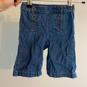 Baby Gap Wide Legged Sailor Disney Jeans, 6-12 months